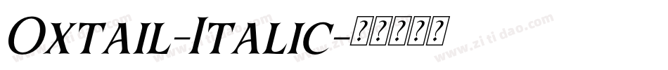 Oxtail-Italic字体转换