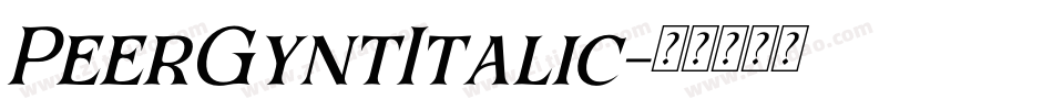 PeerGyntItalic字体转换