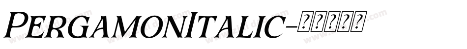 PergamonItalic字体转换