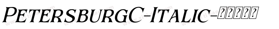PetersburgC-Italic字体转换