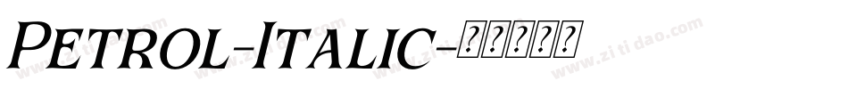 Petrol-Italic字体转换