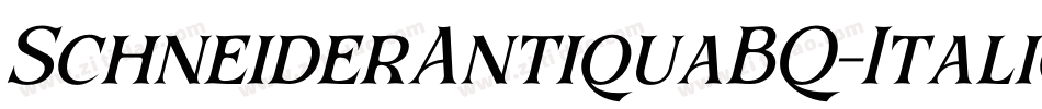 SchneiderAntiquaBQ-Italic字体转换