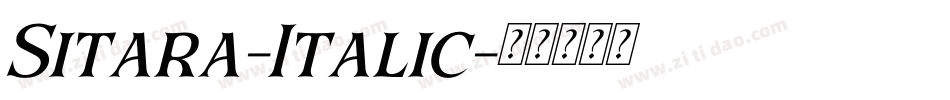 Sitara-Italic字体转换