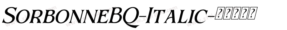 SorbonneBQ-Italic字体转换