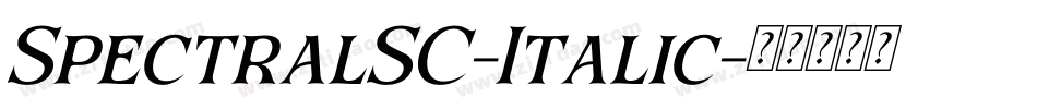SpectralSC-Italic字体转换