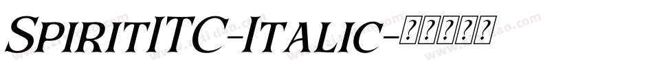 SpiritITC-Italic字体转换