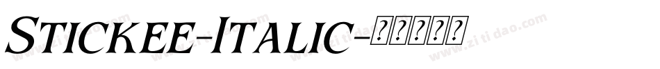 Stickee-Italic字体转换