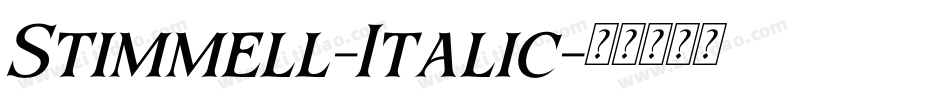 Stimmell-Italic字体转换