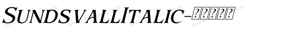 SundsvallItalic字体转换