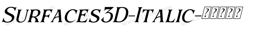 Surfaces3D-Italic字体转换