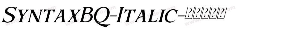 SyntaxBQ-Italic字体转换