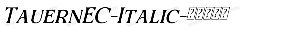 TauernEC-Italic字体转换