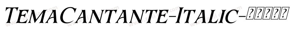 TemaCantante-Italic字体转换