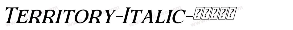 Territory-Italic字体转换