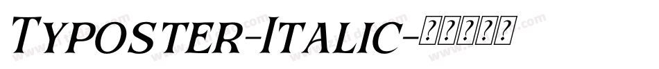 Typoster-Italic字体转换
