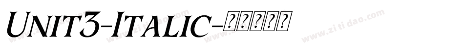 Unit3-Italic字体转换