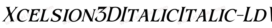 Xcelsion3DItalicItalic-LdV4字体转换