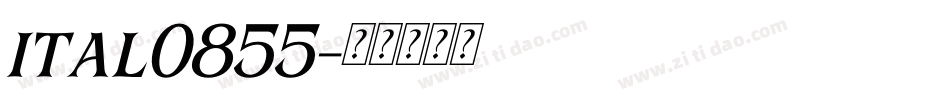 ital0855字体转换