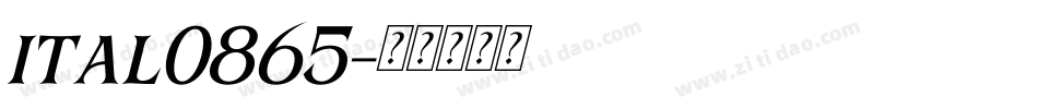 ital0865字体转换