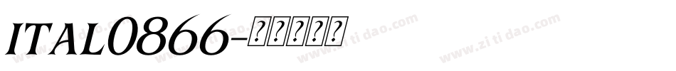 ital0866字体转换