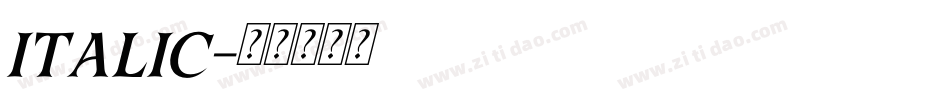 italic字体转换