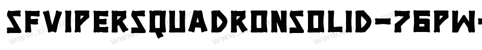 SfViperSquadronSolid-76pw字体转换
