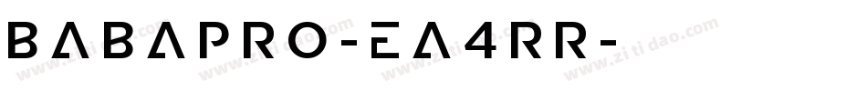 Babapro-Ea4rr字体转换