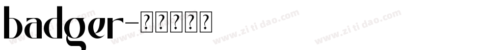 badger字体转换