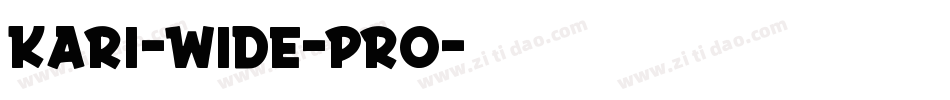 kari-wide-pro字体转换