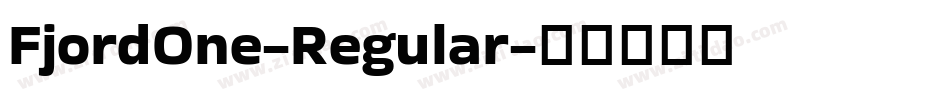 FjordOne-Regular字体转换