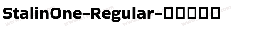StalinOne-Regular字体转换