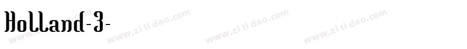 Holland-3字体转换