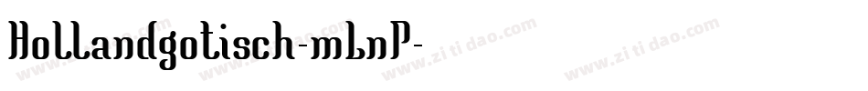 Hollandgotisch-mLnP字体转换