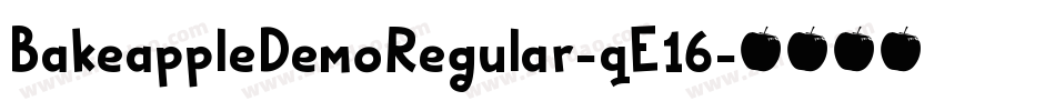BakeappleDemoRegular-qE16字体转换