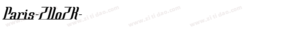 Paris-ZVoZK字体转换