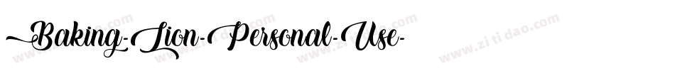 Baking-Lion-Personal-Use字体转换