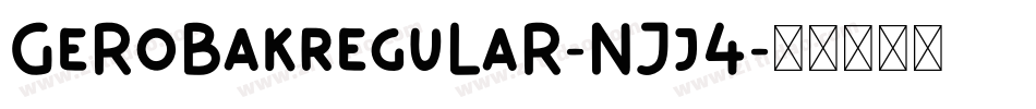 GerobakRegular-njJ4字体转换