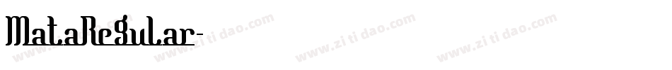 MataRegular字体转换