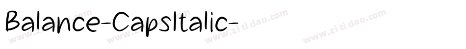 Balance-CapsItalic字体转换