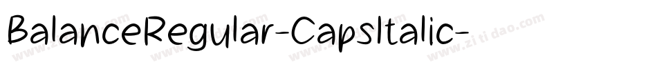BalanceRegular-CapsItalic字体转换