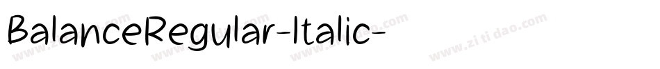 BalanceRegular-Italic字体转换