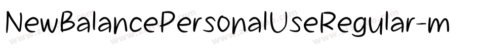 NewBalancePersonalUseRegular-mE6v字体转换