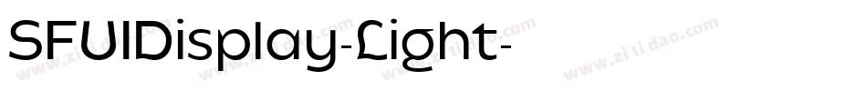SFUIDisplay-Light字体转换