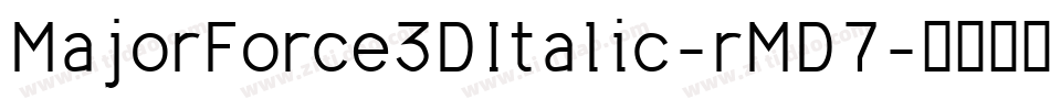 MajorForce3DItalic-rMD7字体转换