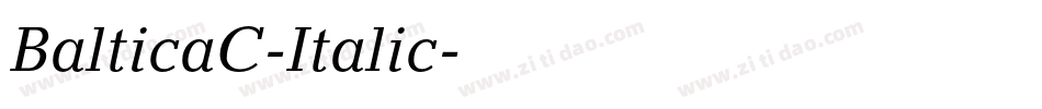 BalticaC-Italic字体转换