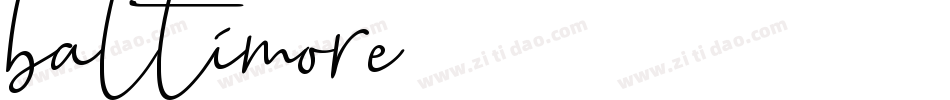baltimore字体字体转换