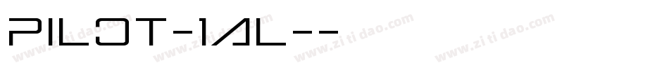 Pilot-1AL-字体转换