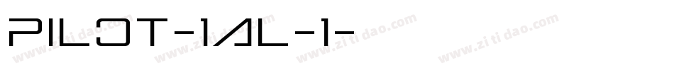 Pilot-1AL-1字体转换
