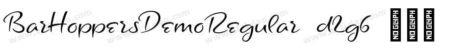 BarHoppersDemoRegular-d2g6字体转换