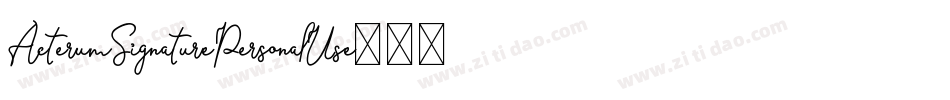 ActerumSignaturePersonalUse字体转换